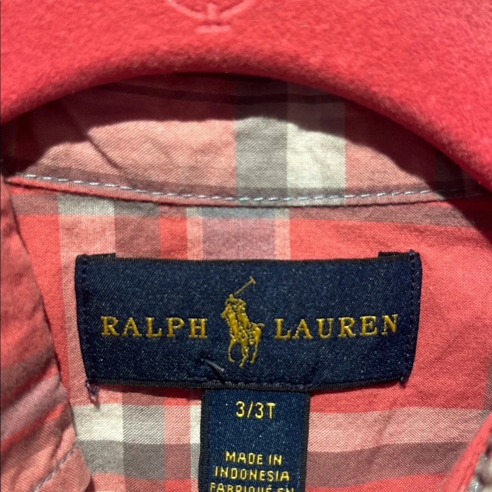 Ralph Lauren Boy’s Plaid cotton shirt Size 3T